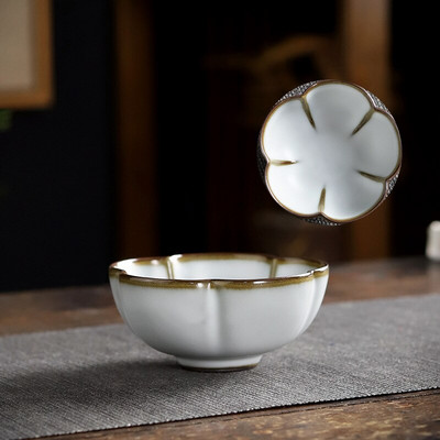 Veľký biely keramický čajový hrnček s motívom mesiaca, kung-fu čajová súprava, šálka s jednou šálkou, farebná glazúra, porcelánová šálka, čajový riad pre majiteľov domov, osobný šálka