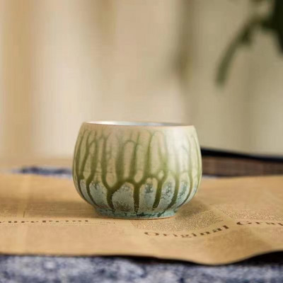 Keramická šálka na čaj, riad s kung-fu čajom, hrnčiarska keramika, porcelán, štyri ročné obdobia, jar, leto, jeseň, zima, šálka na čaj