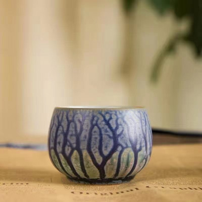 Keramická šálka na čaj, riad s kung-fu čajom, hrnčiarska keramika, porcelán, štyri ročné obdobia, jar, leto, jeseň, zima, šálka na čaj
