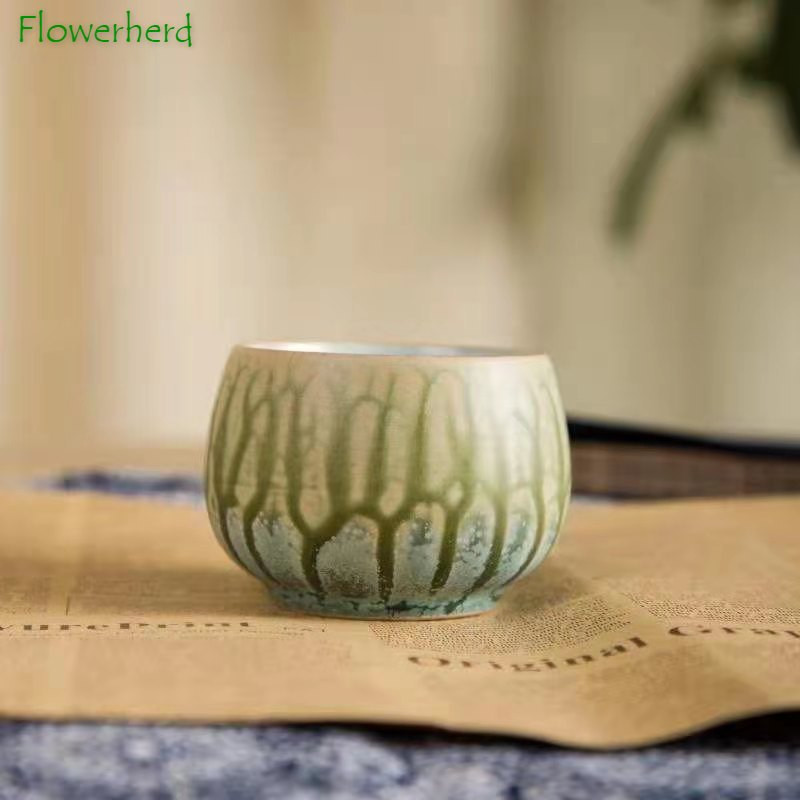 Keramická šálka na čaj, riad s kung-fu čajom, hrnčiarska keramika, porcelán, štyri ročné obdobia, jar, leto, jeseň, zima, šálka na čaj