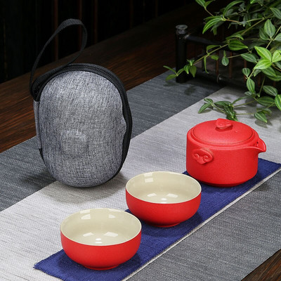 Cestovná keramická porcelánová kanvica na čaj a šálky, cestovná kancelárska súprava na kung-fu čaj, čajový riad, čínska čajová súprava, sada kanvice na čaj a šálky