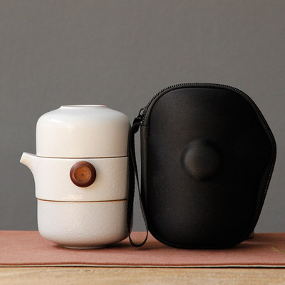 Cestovná keramická porcelánová kanvica na čaj a šálky, cestovná kancelárska súprava na kung-fu čaj, čajový riad, čínska čajová súprava, sada kanvice na čaj a šálky