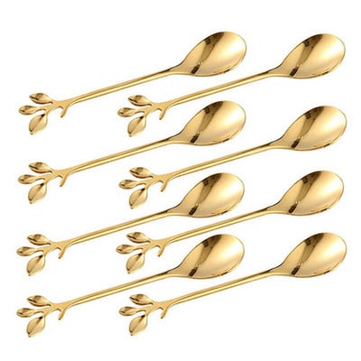 Jäätise tee segamine lusikad Retro magustoit Demitasse espresso lusikad söögiriistad kööginõud 1 komplekt 8 tükki