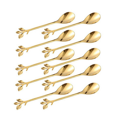 10 tk jäätise tee segamislusikad Retro magustoit Demitasse espresso lusikad komplekt söögiriistad kööginõud