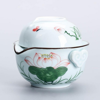 Nebesky modrá čínska vzorovaná keramická čajová súprava Kung Fu čajová súprava porcelánová šálka čajníka prenosná čajová miska riad príslušenstvo riad na pitie