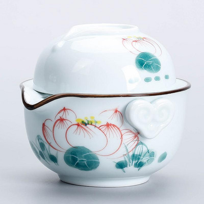 Nebesky modrá čínska vzorovaná keramická čajová súprava Kung Fu čajová súprava porcelánová šálka čajníka prenosná čajová miska riad príslušenstvo riad na pitie
