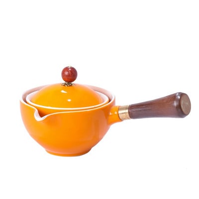 Porcelán teáskanna csészekészlet Kínai Gongfu Kung Fu teáskészlet 360 Forgó teáskanna kerámia teafőző Infúziós félautomata teáskészlet