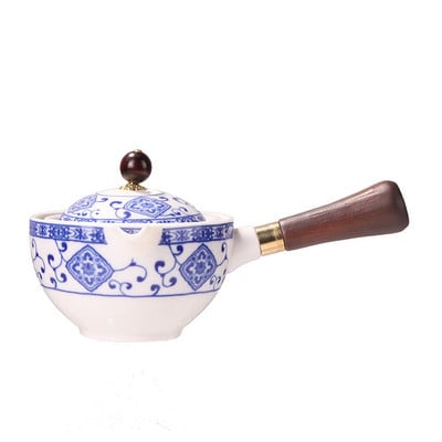 Porcelán teáskanna csészekészlet Kínai Gongfu Kung Fu teáskészlet 360 Forgó teáskanna kerámia teafőző Infúziós félautomata teáskészlet