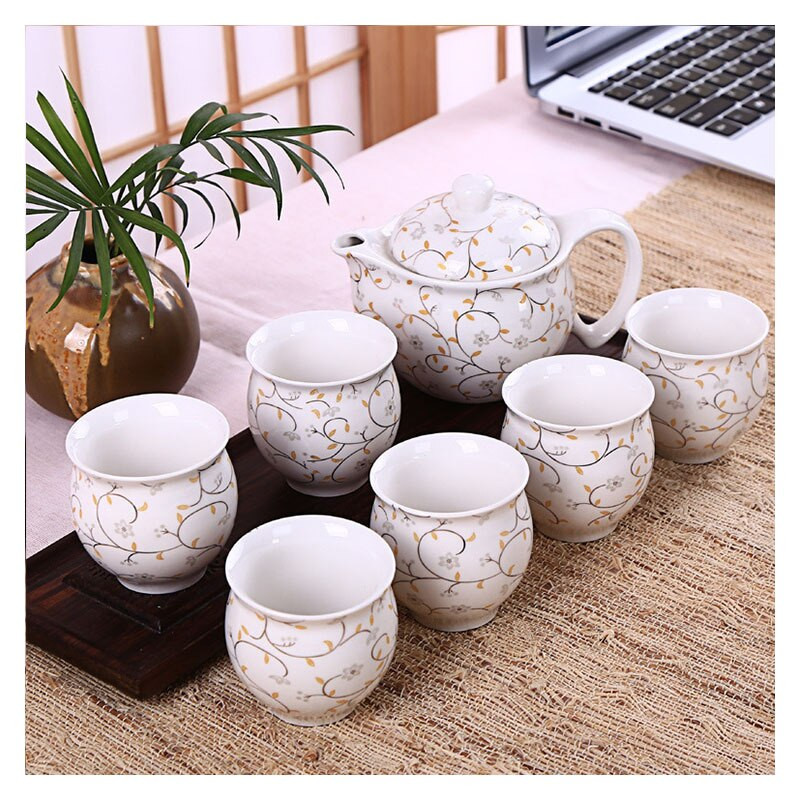 Čínska keramická čajová súprava Kung Fu porcelánová čajová šálka sada kanvíc Dračí čajník šálka Kungfu čajová súprava Puer Oolong čajový riad