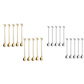 Set žličica za kavu od nehrđajućeg čelika, 10 žličica za čaj, žličice za desert od lišća, žlice za desert posuđa, žlice za miješanje