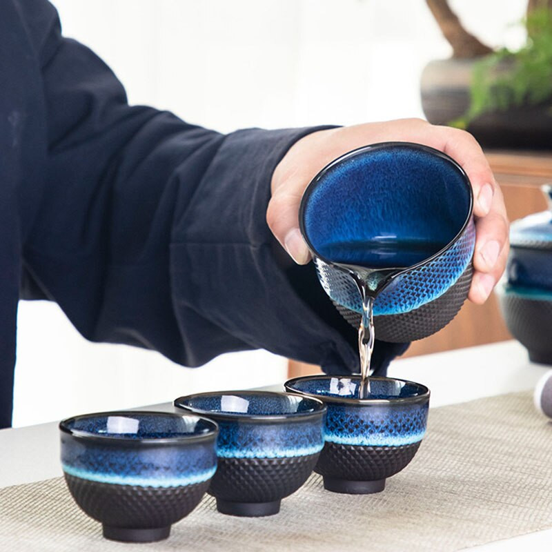 Čínska cestovná čajová súprava Kung Fu, keramická glazúrovaná kanvica na čaj, šálka Gaiwan, porcelánová čajová súprava, kanvice, súpravy čajového riadu, riad na nápoje, čajový obrad