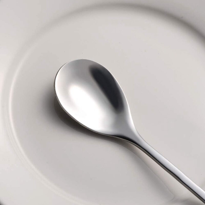 Set de linguri de cafea din oțel inoxidabil, lingurițe de 10 buc, linguri de desert din frunze, linguri de desert pentru masă, linguri de amestecat