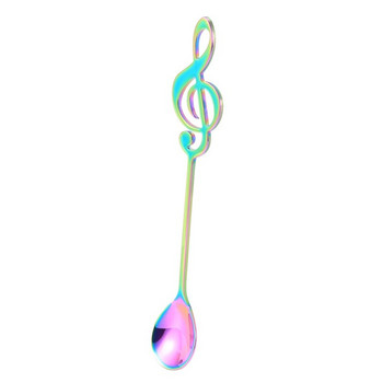 Κουτάλια για νότες μουσικής 6-συσκευασία Δημιουργικά χαριτωμένα κουταλάκια του γλυκού 18/10 από ανοξείδωτο ατσάλι Προσωπικό με μουσική σημειογραφία Κουτάλια καφέ σε σχήμα