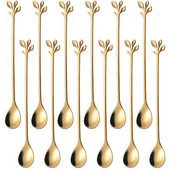 Kávéskanál készlet, Teáskanálok, Kreatív kávés fagylalt kanalak, Rozsdamentes acél, Mini keverőkanalak