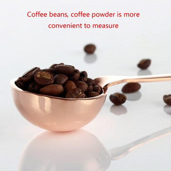 Τέλειο από ανοξείδωτο ατσάλι κουτάλι καφέ σε σκόνη κόκκων με μακριές λαβές μέτρησης εργαλείο καφέ