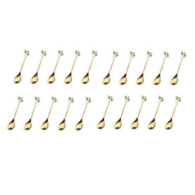 20 buc lingură din oțel inoxidabil cu crengi creative cu frunze lingură cafea pentru amestecare cadou de Crăciun accesorii de bucătărie