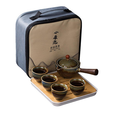 Posuđe za čaj Kineski set za čaj Gong Fu Setovi za čaj Prijenosni set čajnika s 360 rotacijom aparata za čaj i infuzerom, prijenosni, sve u poklon vrećici