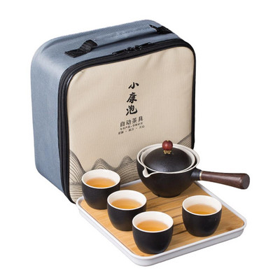 Posuđe za čaj Kineski set za čaj Gong Fu Setovi za čaj Prijenosni set čajnika s 360 rotacijom aparata za čaj i infuzerom, prijenosni, sve u poklon vrećici
