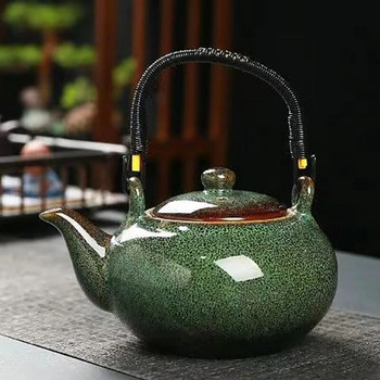 Винтидж чайник в китайски стил с повдигаща се греда 650 ml Чаша Чайник за Чайник Чайник Пуер Комплект чаши за чай Чайници Гърне Чайници Сервиз Глина