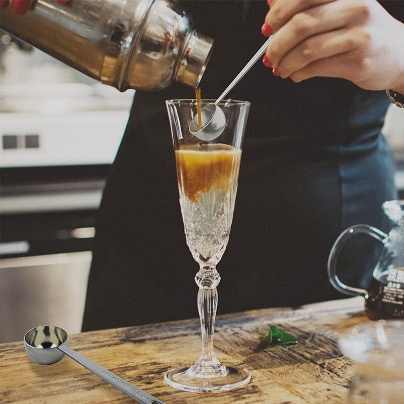 2 db kávéskanál rozsdamentes acél mérőpohár kávéskanál készlet 1 evőkanál és 2 evőkanál