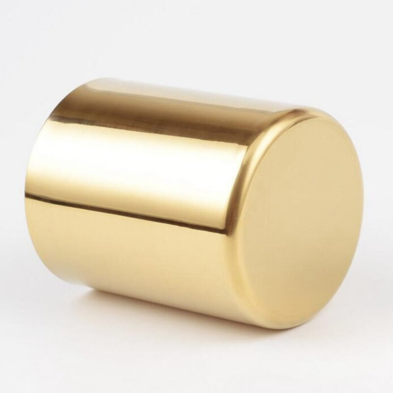 13 db Tartozékok: 1 db Virágváza Házi Irodába és 12 db/Szett kerek formájú kávéskanál rozsdamentes acél (arany)