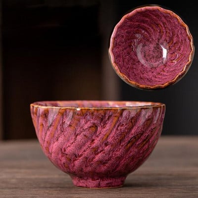 2db/szett Kemence Változó virágforma teástál Kungfu teáscsészék Mestercsésze Konyhai teáskészlet ivótartozékok