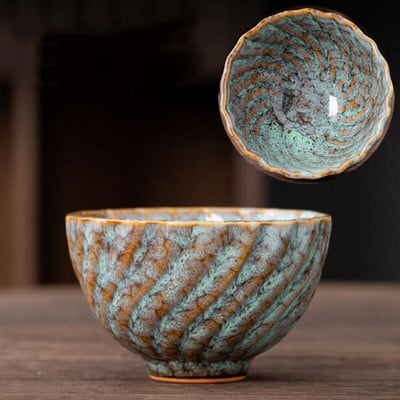 2db/szett Kemence Változó virágforma teástál Kungfu teáscsészék Mestercsésze Konyhai teáskészlet ivótartozékok