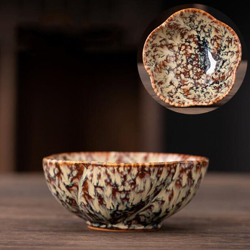 2db/szett Kemence Változó virágforma teástál Kungfu teáscsészék Mestercsésze Konyhai teáskészlet ivótartozékok