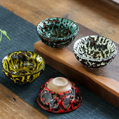 2Pcs/Set Preobrazba peći za pečenje grube keramike Šalice za čaj Kungfu zdjela za čaj Ručno izrađeni zanatski kuhinjski pribor za piće