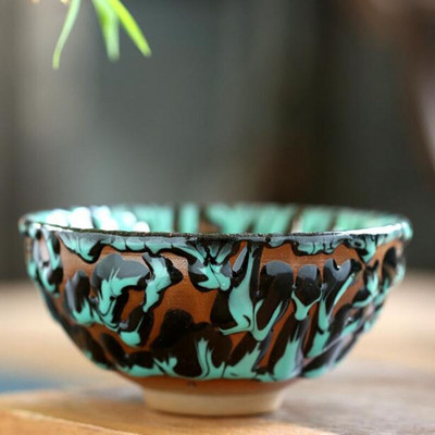 2Pcs/Set Preobrazba peći za pečenje grube keramike Šalice za čaj Kungfu zdjela za čaj Ručno izrađeni zanatski kuhinjski pribor za piće