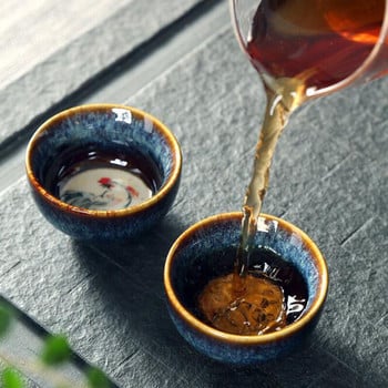2 τεμάχια/Σετ Κεραμικά φλιτζάνια τσαγιού Kungfu Ζώδια με μοτίβο Μπολ Τσάι Master Cup Αξεσουάρ για τσαγιού κουζίνας