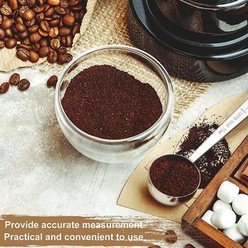 NHBR 4 броя лъжица за кафе от неръждаема стомана, мерителна лъжица за кафе, лъжица за чай, маса, лъжица за кафе, чай, брашно, захар