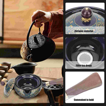 Σετ τσαγιού Κατσαρόλα Κεραμική κινέζικη τσαγιέρα Κύπελλο Fu Kung Porcelain Βραστήρας Kungfu Small Teaware 360 Gongfuloose Japanese Rotation