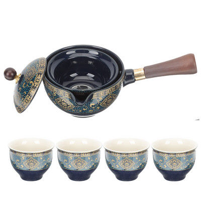Teáskészlet Kerámia kínai teáskannafőző csésze Fu Kung porcelán vízforraló Kungfu kis teásedény 360 Gongfuloose japán forgatás