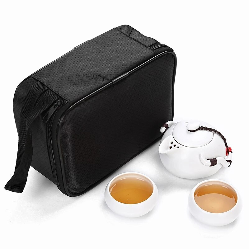 Čínske keramické cestovné čajové súpravy, prenosná keramická kanvica na čaj, šálka na čaj, porcelánová šálka na čaj, sada čaju Kung Fu, sada čajového riadu
