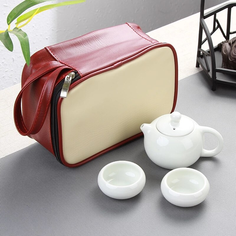 Čínske keramické cestovné čajové súpravy, prenosná keramická kanvica na čaj, šálka na čaj, porcelánová šálka na čaj, sada čaju Kung Fu, sada čajového riadu