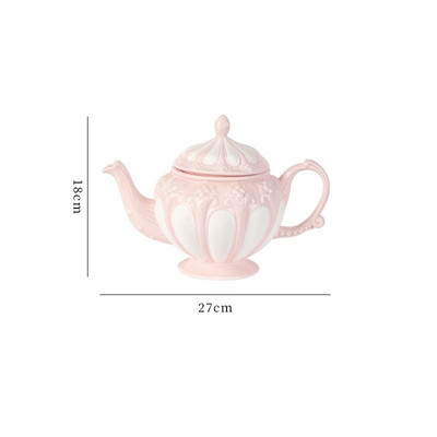 Комплект чаши за чай Чаша за кафе с чинийка Ретро керамични релефни цветя Чаши за черен чай Поднос Чаши за вода Palace Pots Чайни прибори Tazas