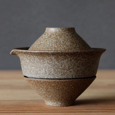 1 készlet Kerámia japán teás csésze készlet Hordozható utazási teásedény Kung Fu teáscsésze 1 edény 2 csésze Otthoni irodai Vintage italtartó Gaiwan