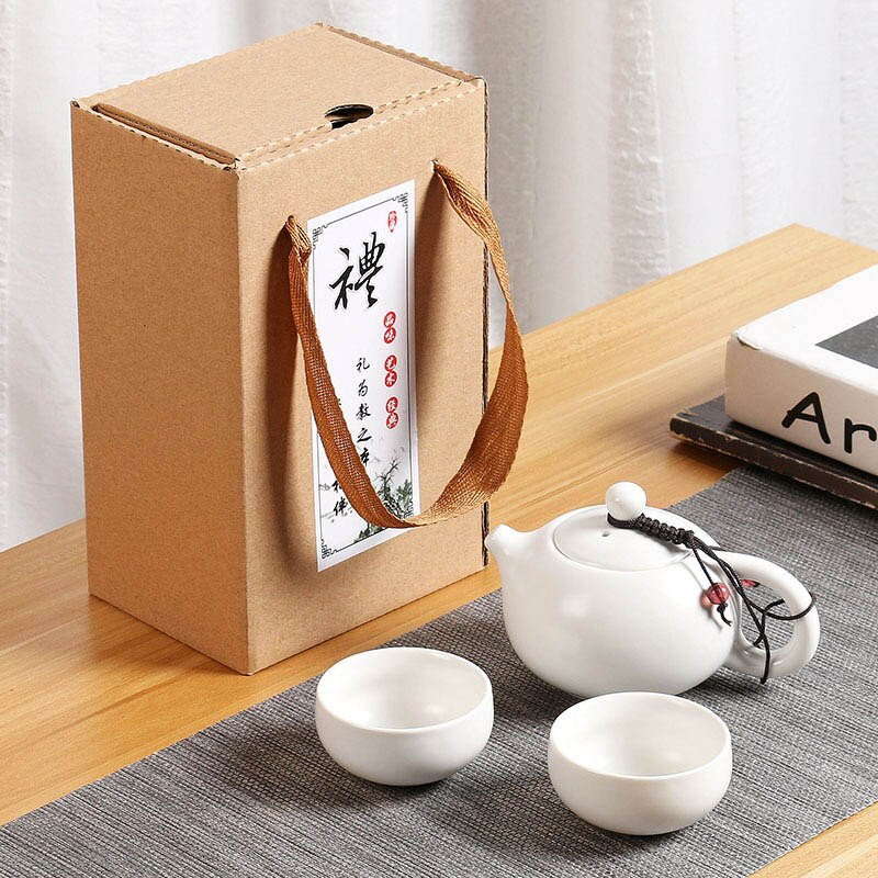 Čínska cestovná čajová súprava Kung Fu 1 kanvica 4 šálky, prenosná kanvica na čaj, porcelánový čajový riad Gaiwan, šálky na čajový obrad s cestovnou taškou