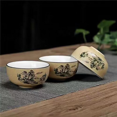 Kung Fu tējas krūzes komplekts Rupjās keramikas tējas komplekts Celadon tējas krūze Yixing tējkanna Keramikas krūzes un krūzes Tējas trauki Gaiwan Tējkannas Samovar