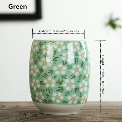 Cutelife Mielas mėlynų gėlių keramikinis kavos arbatos indas su rankena Karščiui atsparus Kinijos arbatos rinkinys Porcelianinis popietės arbatos puoduko rinkinys