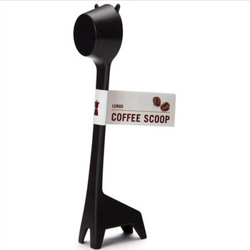 MLGB Giraffe Creative Coffee Spoon Симпатично кафе на зърна на прах Количествена лъжица Украсете вашия домашен офис Кухня Черен