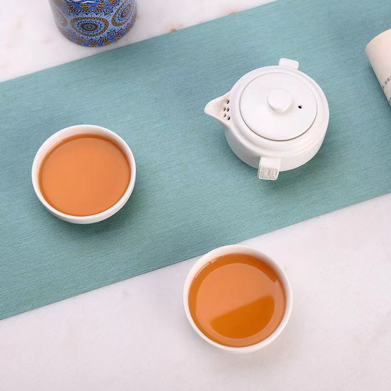 Set za putni čaj od bijelog porculana visoke kvalitete 1 čajnik 2 šalice za čaj Vanjske šalice za posuđe za čaj Puer šalice za čaj i set tanjurića Set šalica za kavu