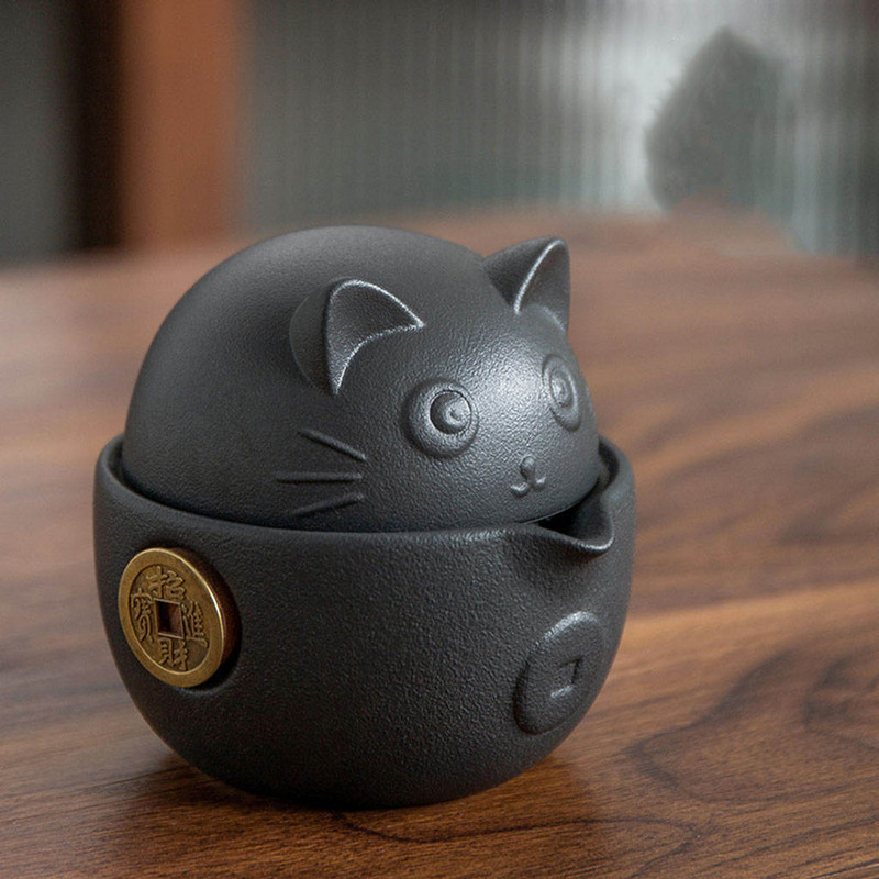 Mini kerámia teáskészlet utazótáskával Utazási teáskészlet Teáskanna teáscsészék kültéri használatra