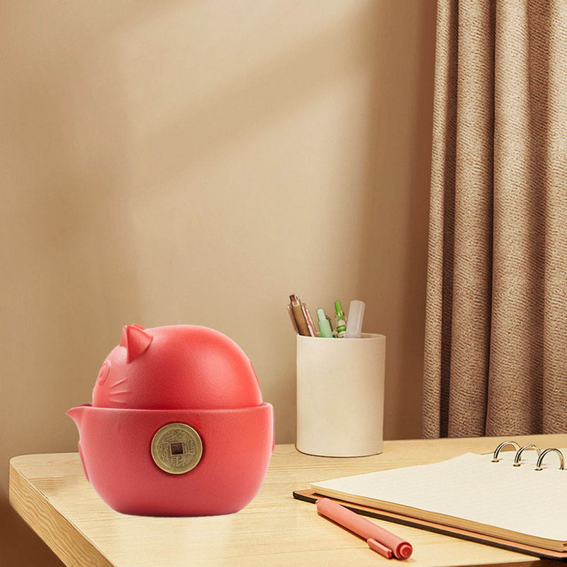 Mini kerámia teáskészlet utazótáskával Utazási teáskészlet Teáskanna teáscsészék kültéri használatra