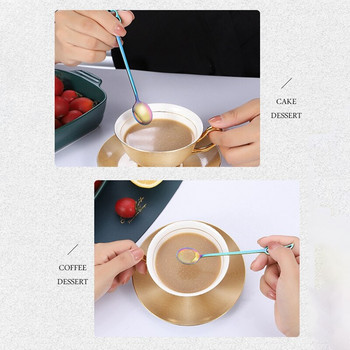 Κουτάλια από ανοξείδωτο ατσάλι Lovely Wing Shape Coffee Cup Poce Cream Desert Poun Creative Hanging Scoop Scoop