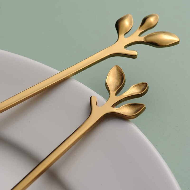 Set linguri de cafea, lingurite, linguri creative pentru inghetata de cafea, otel inoxidabil, mini linguri de amestecat