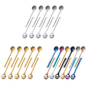 F63A 10 kom/set Slatka šapa, kandža, žličica za kavu od nehrđajućeg čelika, šuplja žličica za miješanje, kuhinjsko posuđe za desert