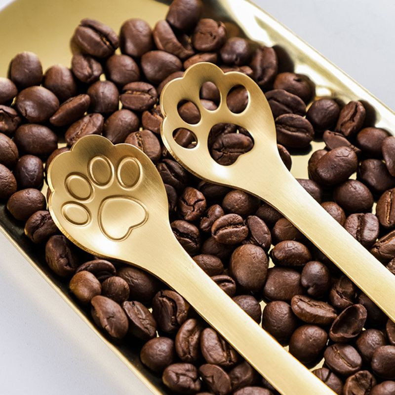 F63A 10 kom/set Slatka šapa, kandža, žličica za kavu od nehrđajućeg čelika, šuplja žličica za miješanje, kuhinjsko posuđe za desert