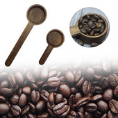 Kávové zrná, lyžica s dlhou rukoväťou 8 g/10 g, orechové drevené odmerky, bar, kuchynský domáci nástroj na pečenie, odmerky